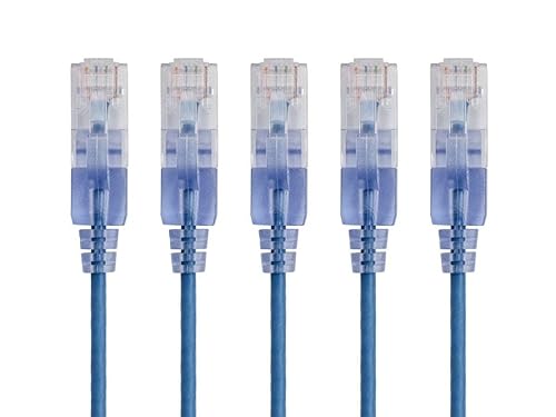 Vista 89 de Monoprice SlimRun Cat6A - Cable de conexión de red Ethernet, Blanco