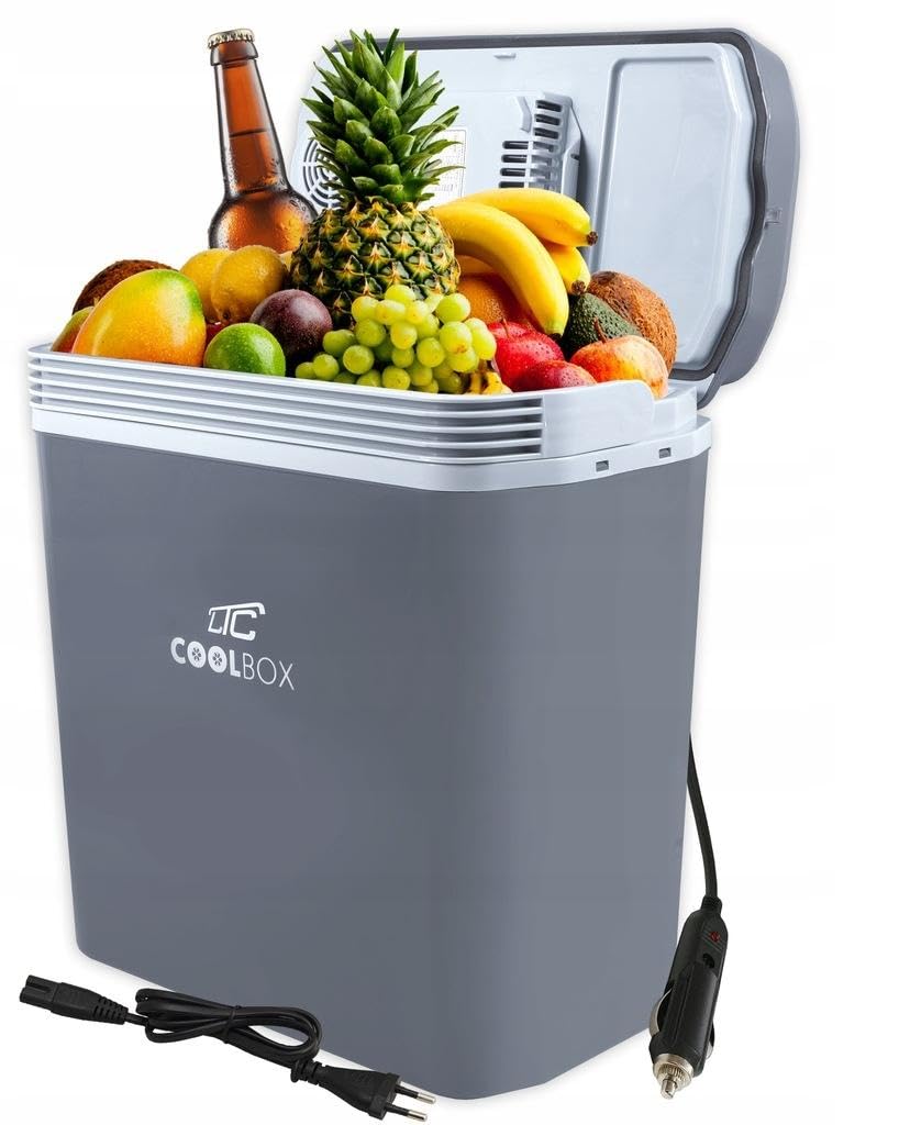 LTC B24 lodówka podróżna CoolBox przenośna lodówka turystyczna 24 l 230 V / 12 V szara