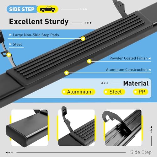 Estribos laterales running board para Chevrolet Silverado miniatura 6