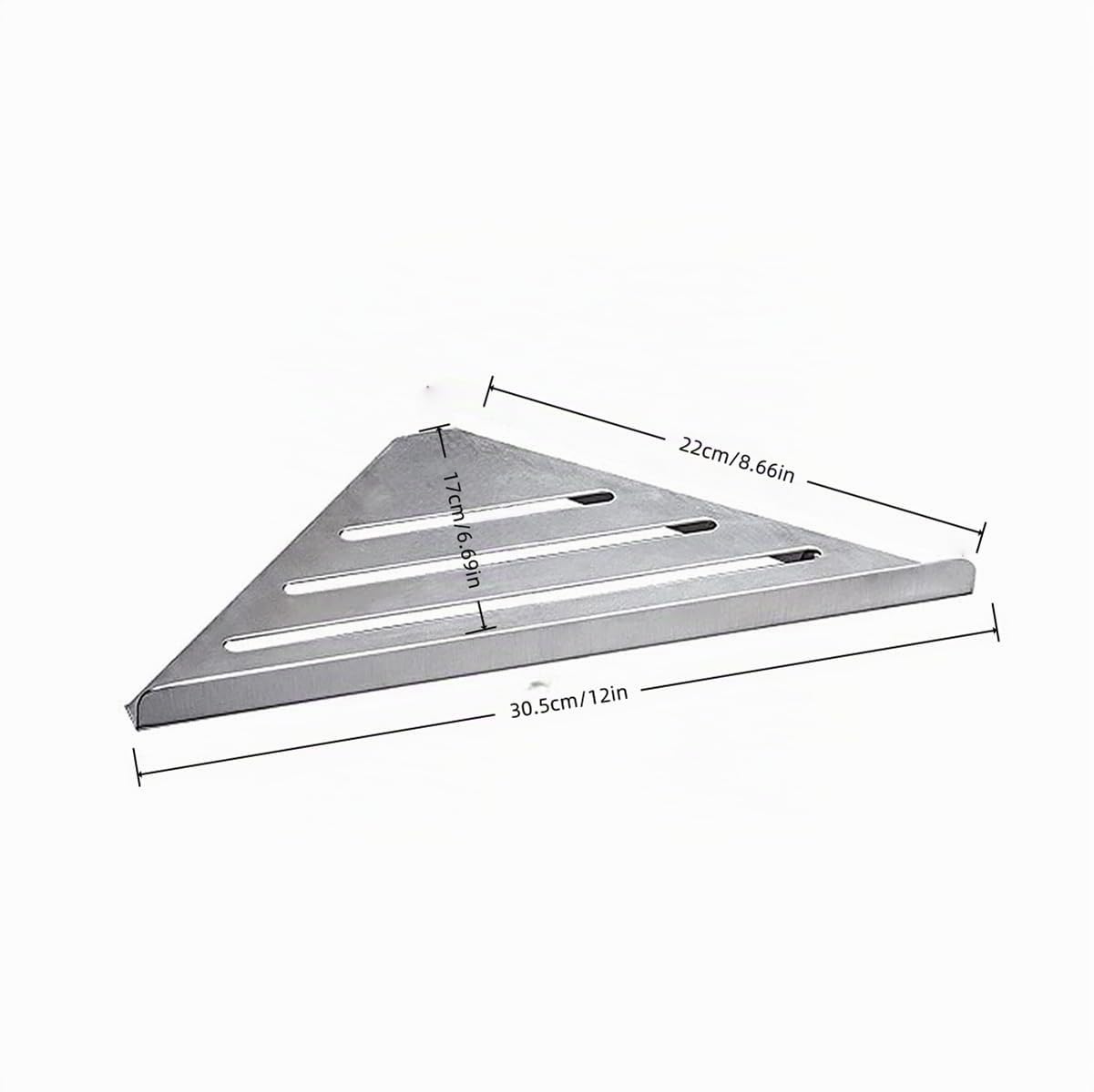 Estantes de Esquina de Acero Inoxidable Cepillado Organizador de Ducha sin Perforación Cesta de Ducha Montada en la Pared Estante de Accesorios de Baño para Baño Cocina (2 piezas)