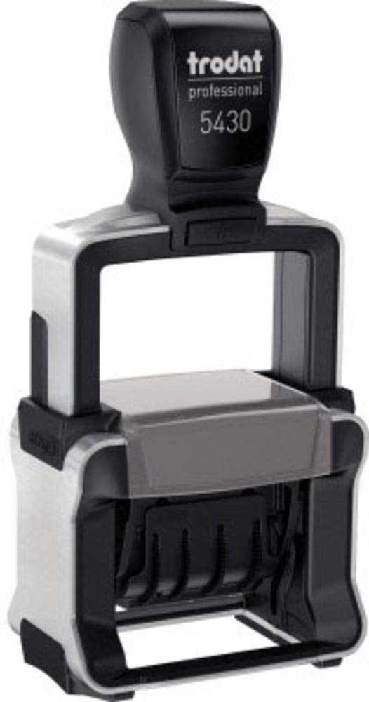 Trodat Professional 4.0 5430/L Tampon dateur auto-encreur 41 x 24 mm (l x H) noir, argent