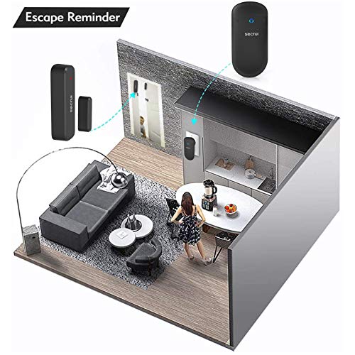 image for SECRUI Door Chime, Door Sensor Chime with Adjustable Volume, Easy Inst