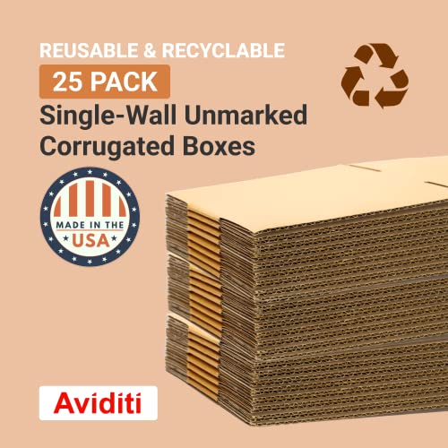 Image of BOX USA 1686 Long Corrugated Cardboard Box 16 inch L x 8 inch W x 6 inch H, Kraft, For Shipping, Packing and Moving (Pack of 25)