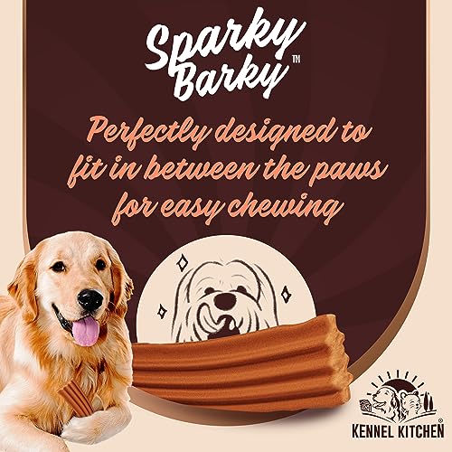 Image of Kennel Kitchen Dog Treats | Sparky Barky Dental Sticks for Dogs | 180G, 7 Sticks | Advanced Daily Dental Chew Sticks | Contains Cinammon, Parsley, Cranberry & Yucca, All Life Stages