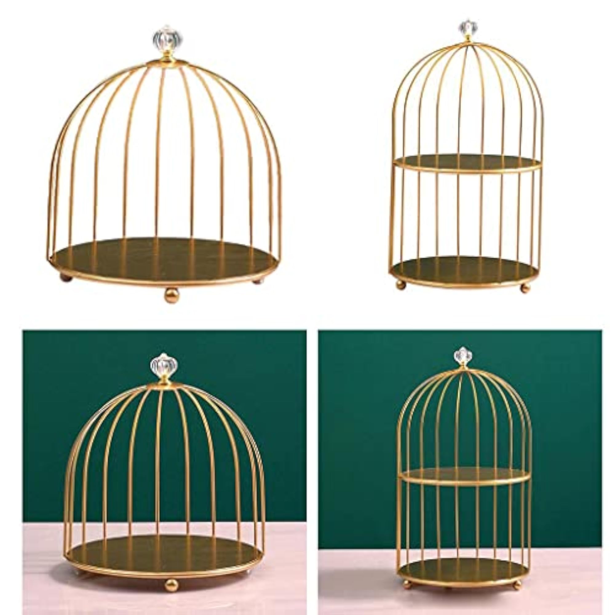 Bird Cage Desktop Perfume Organizer, 1 and 2 Tiers