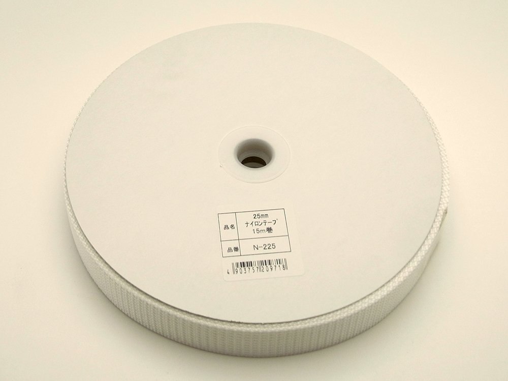 Amazon | WAKI ナイロンテープ 2mmX25mmX15m巻 白 N-225 | 補修