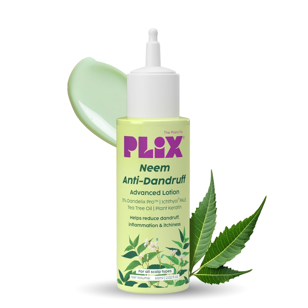 Neem Anti-Dandruff Advanced Lotion | Reduce Dandruff, Itching & Irritation | With Dandelix Pro & Ichthyol PALE | Paraben & Sulphate Free | Unisex (60ml)