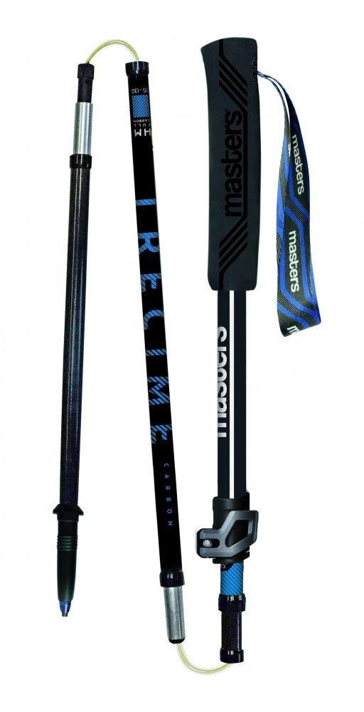 Masters Unisex Trecime Carbon kijek trekkingowy, niebieski (niebieski), rozmiar uniwersalny