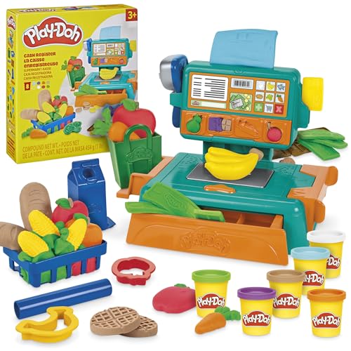 Play-Doh Cash Register Toy, 23 Play Food Accessories, Easter Gifts for Boys and Girls, Kids Arts & Crafts 3+ (Amazon Exclusive)