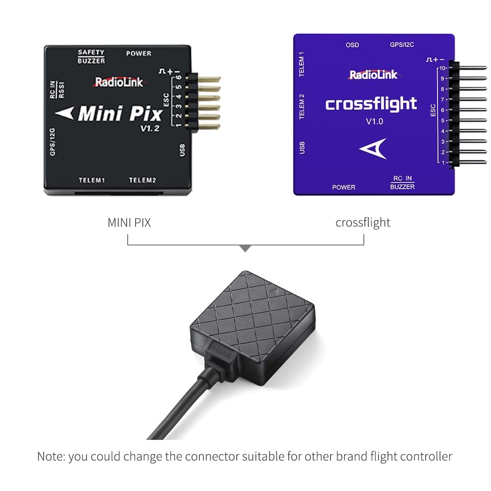 Radiolink M10N TS100 GPS-Kompassmodul Hohe Positionierungsgenauigkeit für Flight Controller DIY RC Drohne FPV