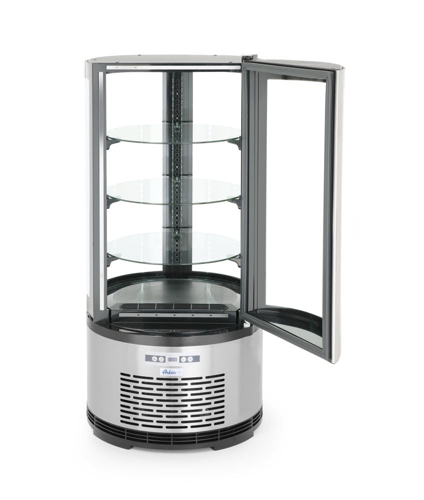 HENDI Expositor redondo para repostería (100 litros) - 100 L - 230V / 210W - 2/6˚C - ø480x(H)1030 mm