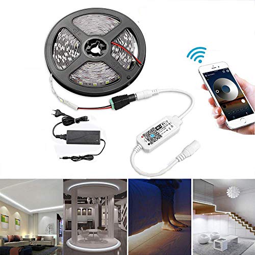 LAN Regulable 5m LED Strip Set 300 LEDs Strip Light con fuente de alimentación de 3A, 2835SMD Strip Kit Light