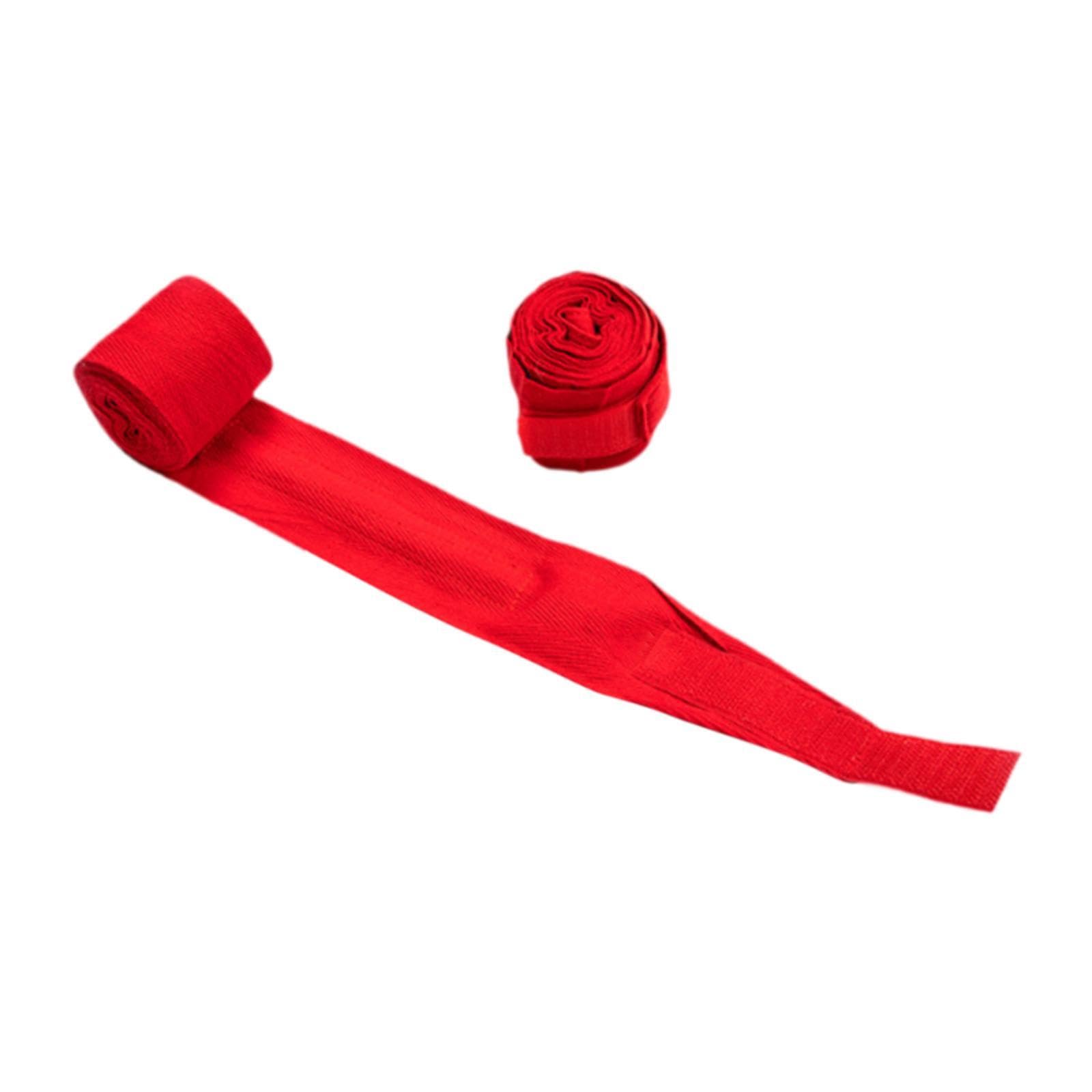 QSTDGVPW 2 Pieces Boxing Hand Wraps Sparring Inner Gloves for Men Women, 3m Red