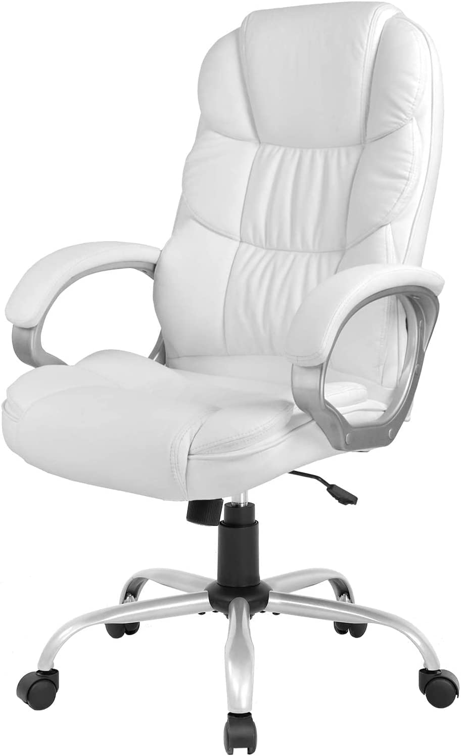 Buy Ergonomic Office Chair, PU Leather High Back Office Chairs with Wheels and Arms, Adjustable