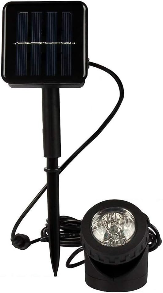 Solar Underwater Pond Light,Waterproof Submersible Lamps Projector Light,6LED Spotlight Fish Tank Light for Garden Pathway Yard Porch Walkway Pool Patio