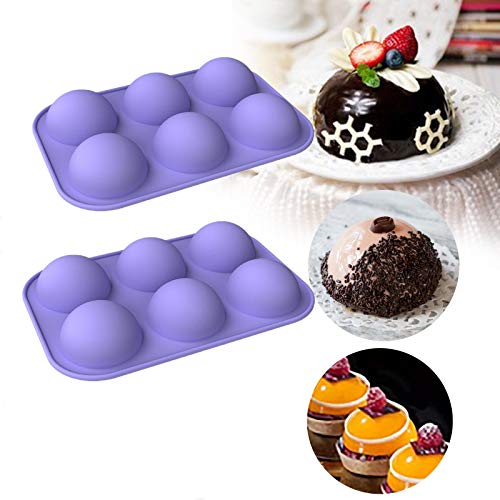 image for Koudehua Silicone Molds For Baking,Chocolate Mold,6 Holes Round Silico