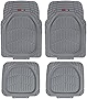 Motor Trend MT-921-GR FlexTough Tortoise - Heavy Duty Rubber Floor Mats for Car SUV Van & Truck - All Weather Protection - Deep Dish (Gray)