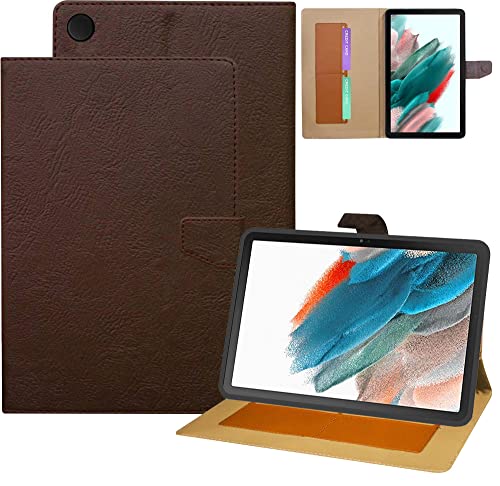 Image of The Little Shop Flip Cover Case for Lenovo Tab 4 8 inch(8504X /8504F) || 2 Card Slots Smart Leather Wallet Case with Stand || Magnetic Closure Brown