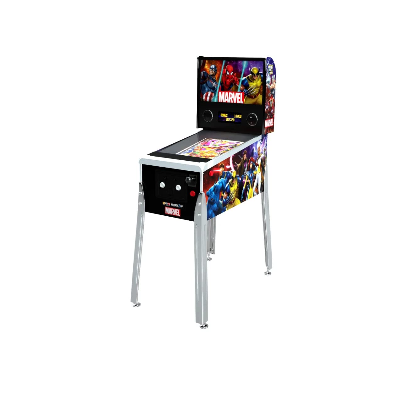 ARCADE1UP Marvel Pinball Flipper Digital Black One Size : Amazon