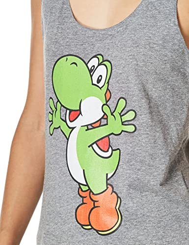 Nintendo Junior's Yoshi Icon Tri-Blend Racerback Tank, Medium, Premium Heather - image 3