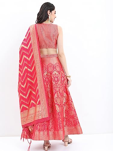 Image of KETCH Women's Polyester Floral Ethnic Set (KHK3000709 Pink S)