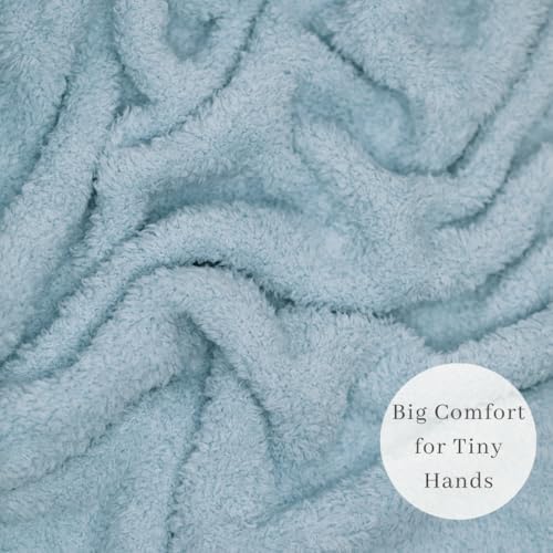Image of SARANONI Bamboni Baby Blanket | Luxury Plush Super Soft Blanket | Breathable Comfort Infant Baby Blankets for Boys & Girls | Light Blue, Mini - 15 inch x 20 inch