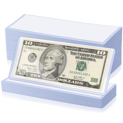 Porte-billets plastique rigide transparent anti-pliure pour collection