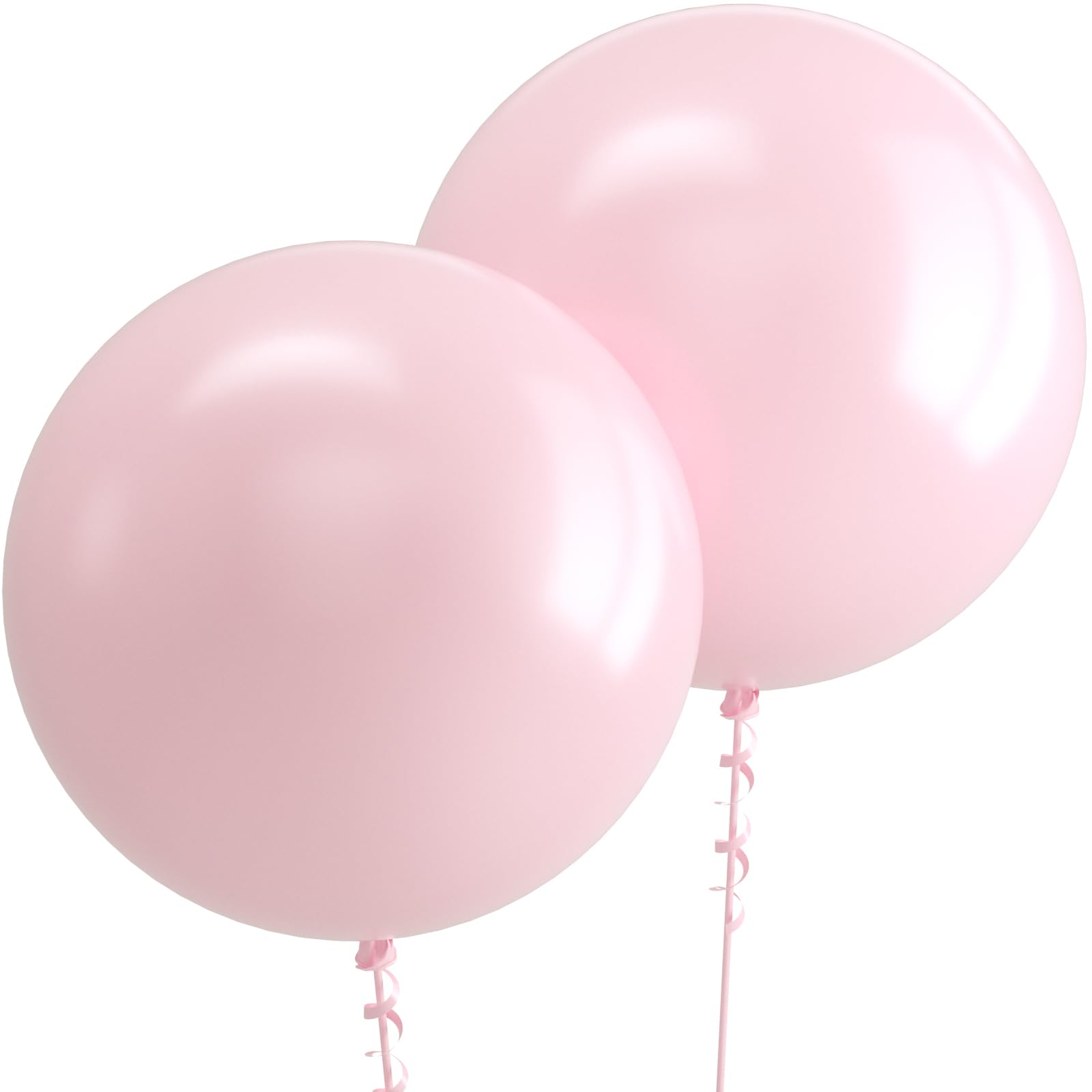 Bezente Pro Duralatex Pastel Pink Extra-Thick Balloons 12 Pack 24 inch