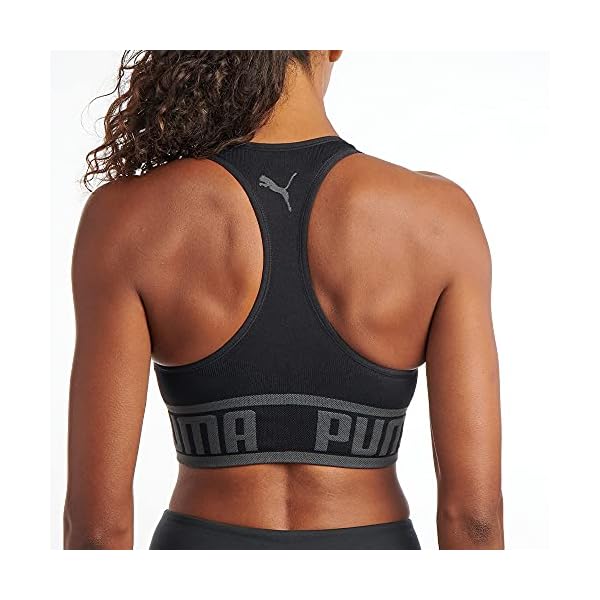 PUMA-Womens-Seamless-Sports-Bra PUMA Women's Seamless Sports Bra, Black, Large