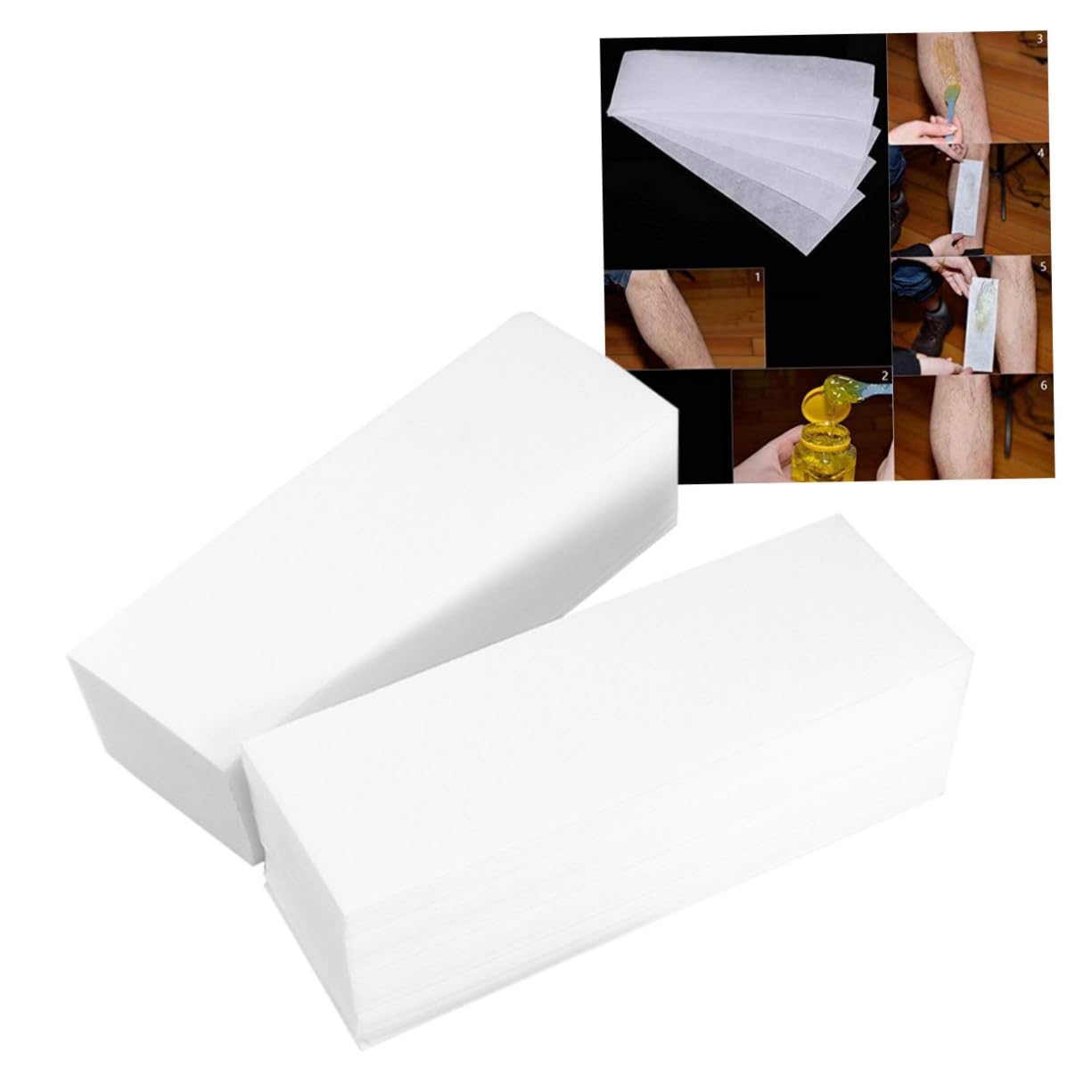 Didiseaon Hair Removal Strips Paper Wax Stick Set 400 Pcs Depilatory Paper Professional Facial Body Waxing Kit No Irritation Odorless Safe