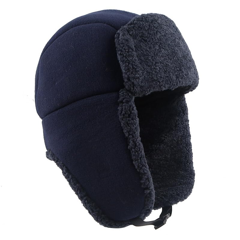 Gorro de Invierno Térmico Sombrero Hombres Mujeres Cálido Invierno Bomber Sombreros Orejeras Polar Fleece Lana Piel Orejeras Nieve Sombrero de Aviador para Esquiar Deportivas al Air