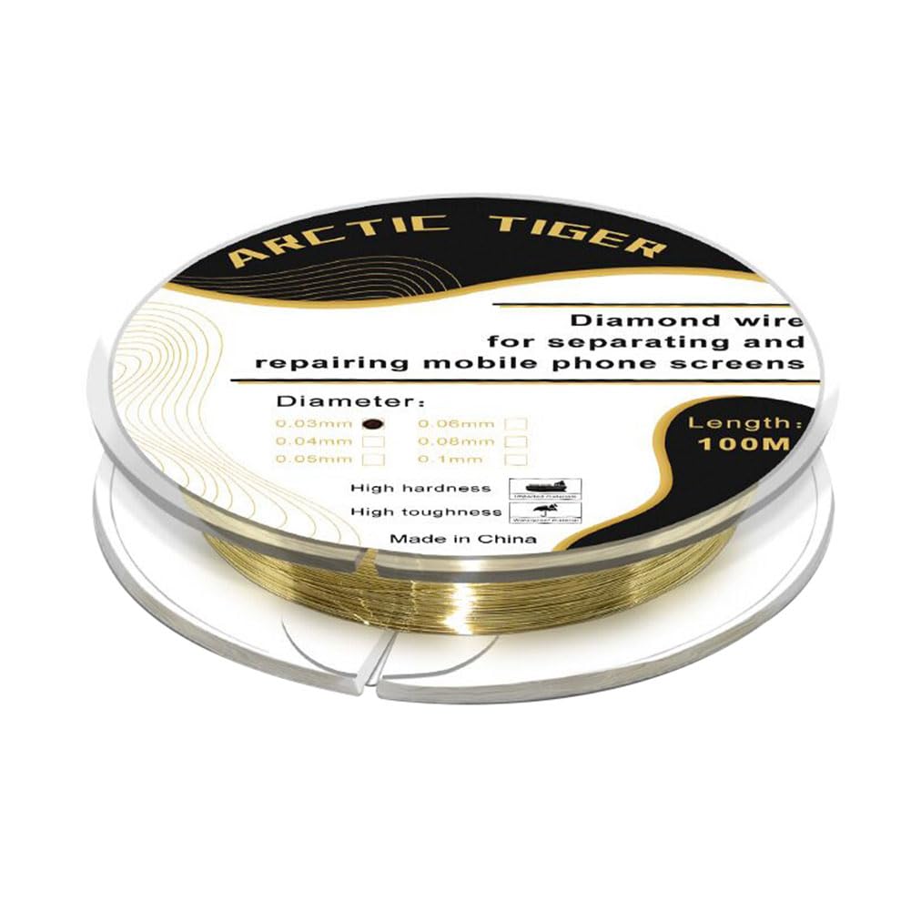 0.03mm Thin Diamond Wire LCD Screen Separation Cutting Wire for Cell Phone Tablet Front Glass Cracked Screen Remover Repair Tool