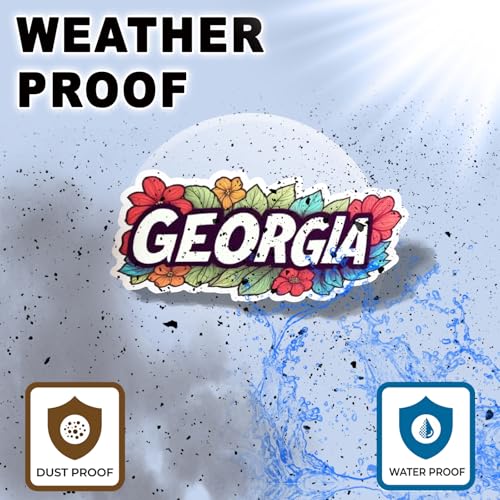 Image of Georgia State Sticker - USA States Vinyl Decal 5 Inch, Waterproof Georgia Map Sticker for Car Bumper, Laptop, Truck, Wall