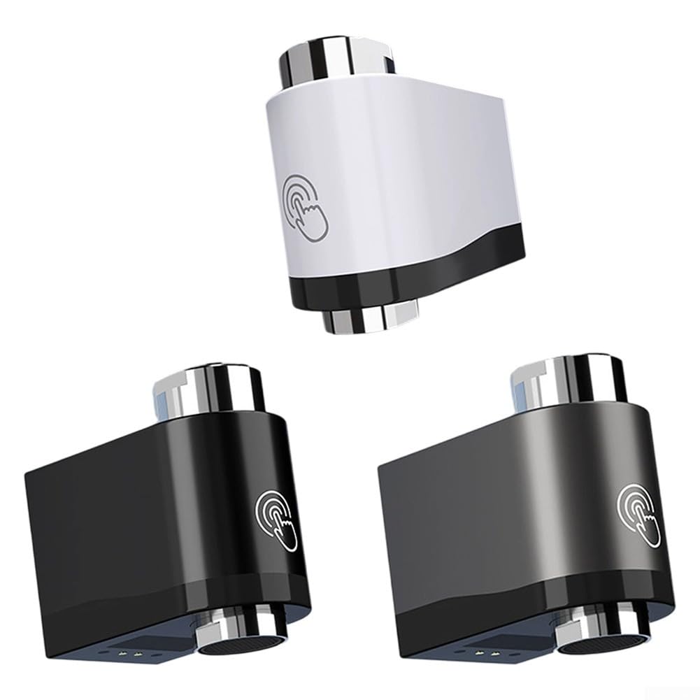 Grifo de sensor inteligente infrarrojo, sin contacto, ahorro de agua por inducción infrarroja, detector de desbordamiento para fregaderos de cocina en el hogar (negro)