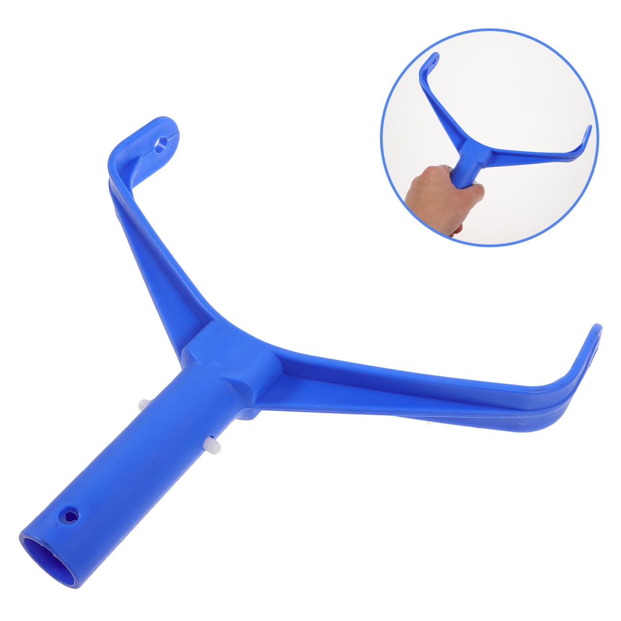 Mango para Cabezal De SuccióN De Piscina Curvado Accesorio Universal para Limpieza Eficiente Fondo De Piscina Azul Ergonomía FáCil InstalacióN