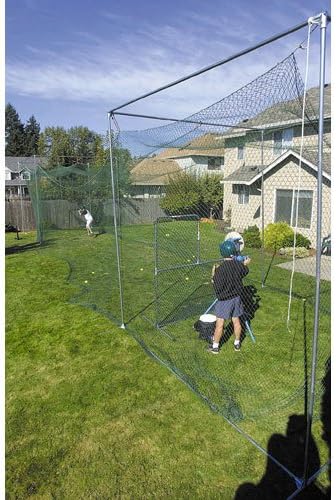 Jugs Free Standing Sports Cage is a Full-Length Sports cage That Requires no Tools to Assemble, is Fully Enclosed, Free-Standing, and Portable. Great for Baseball, Softball or Golf.