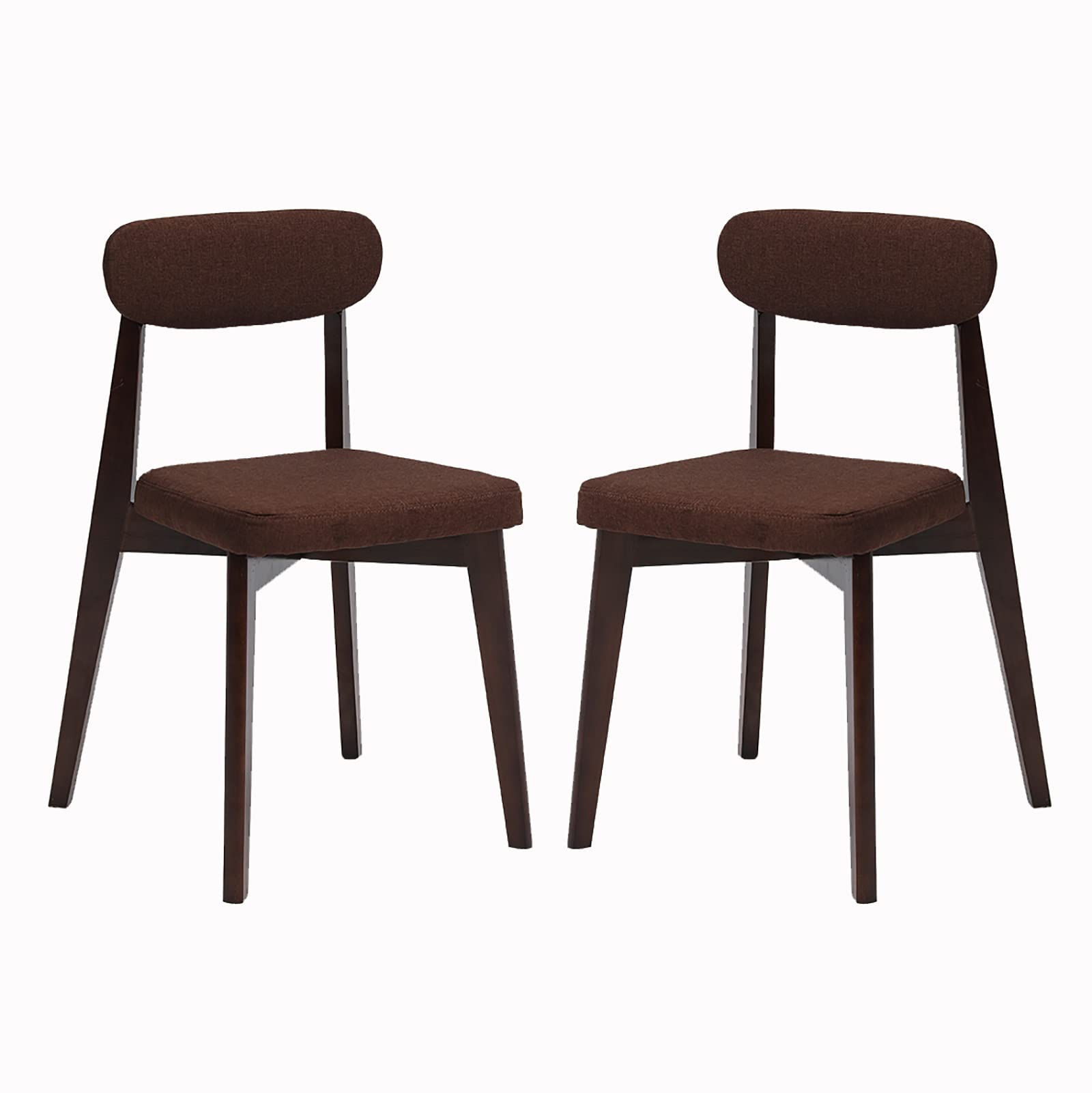 CEMELI Silla de comedor de 2 piezas, silla de respaldo de cojín de lino y algodón, silla de escritorio para el hogar estilo nórdico, silla de madera maciza marco silla de ocio (color: G)