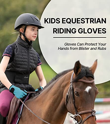 Thapower Kids Horse Riding Gloves Children Youth Equestrian Horseback Gloves For Boys & Girls Cycling Running Gardening #TOP4