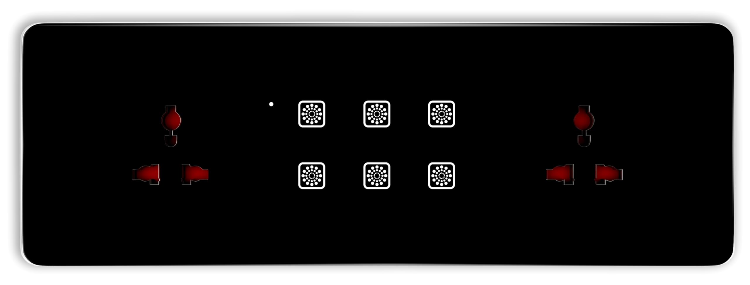 Smart Switch Board : 6 Switch + 2 Socket (WiFi + Remote) (Black) (8M Size) | 3 Year Warranty | Works with SmartLife App, Alexa, Google, Siri | Glass Touch-picture-24