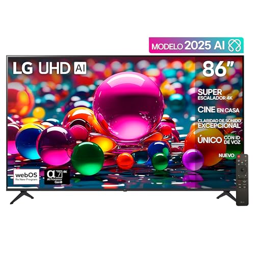 La mejor selección de pantalla samsung 82 pulgadas . 48 LG Pantalla 86 Pulgadas UHD AI UA8050 4K Smart TV 2025 86UA8050PSA | Sistema Operativo webOS | Identificación de Voz AI | HGIG Mode | AI Channels | AI Sound Pro | HDR10 |...