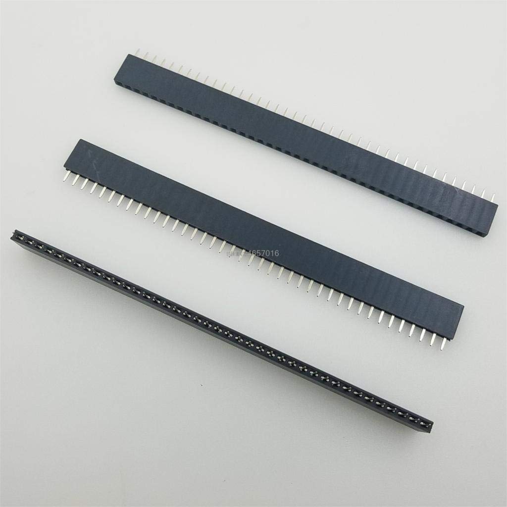 Wiring Connecting Terminals - 80PCS 2.54mm 1X40 Pin 40Pin Gold-Plated Single Row Straight Female Pin Header ROHS
