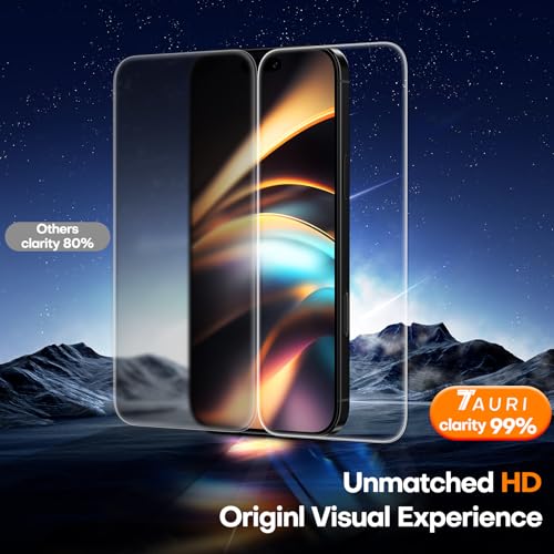 Image of TAURI 3 Pack for iPhone 17 Pro Max Screen Protector 6.9 inch with Auto-Installation Tool, Tempered Glass, Scratch-Resistant, [Military Grade Protection] Film
