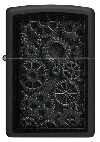 Image of Zippo Steampunk Design Black Matte,Windproof Pocket Lighter, Refillable, (BIS Certified)