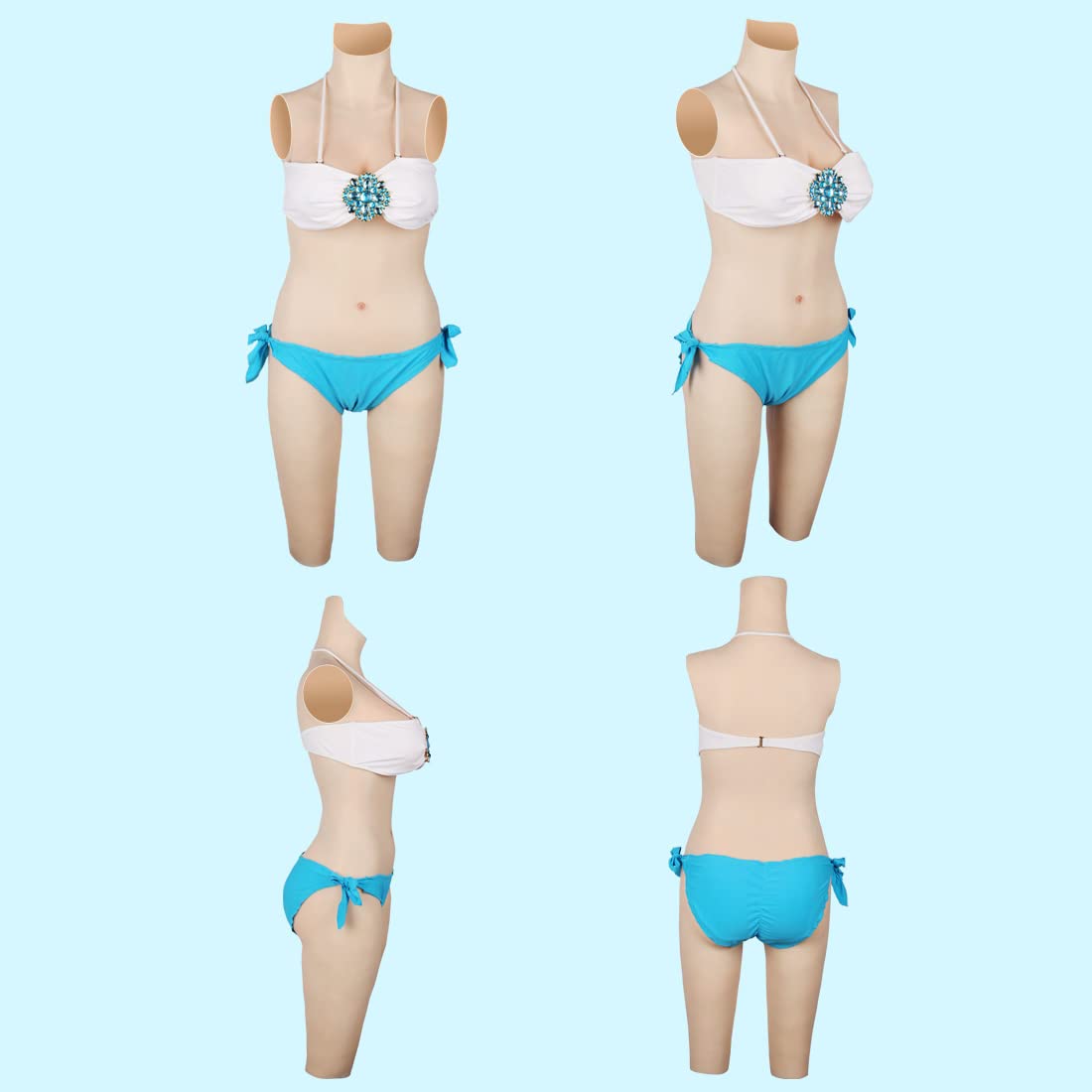 Amazon.co.jp: [NZFZ] 女装 シリコンボディスーツ シリコンバスト 人工