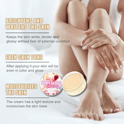 Strawberry Body Cream, Body Creams For Women&Men, Large-capacity Strawberry Lotion, Firming Body Cream, Moisturiser For Dry Skin, Skin Barrier Repair, Moisturiser, With Strawberry & Lemon 226g - Image 5