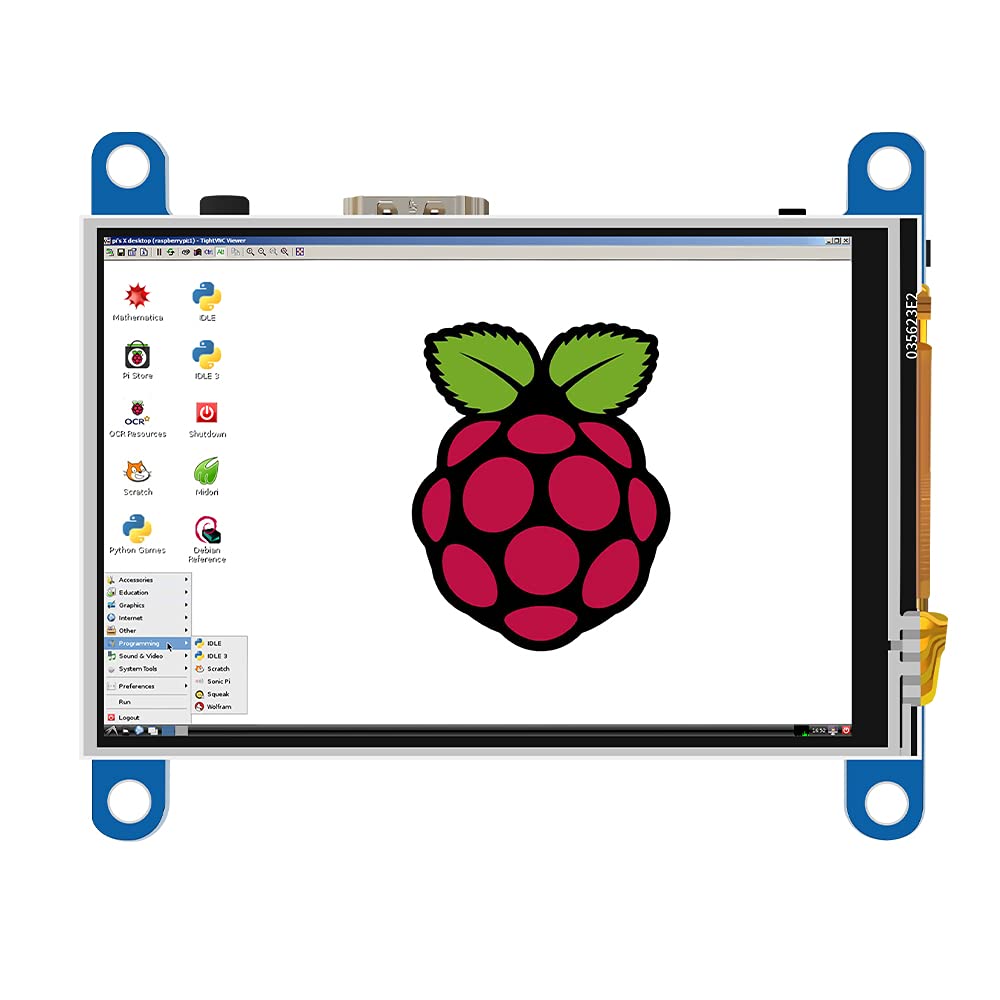JniTyOpt 3.5 inch Display for Raspberry Pi 4 (Free Driver) HDMI Interface Plug & Play TFT LCD Touch Screen Monitor 480x320 Resolution Supports Raspberry Pi 4 3 2 B B+ A+/Windows 10 8 7