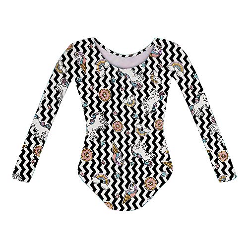 Maiô Body Infantil Proteção Solar Uv 50+ Praia Piscina Lazer Malha Fresquinha (Unicórnio, 6)