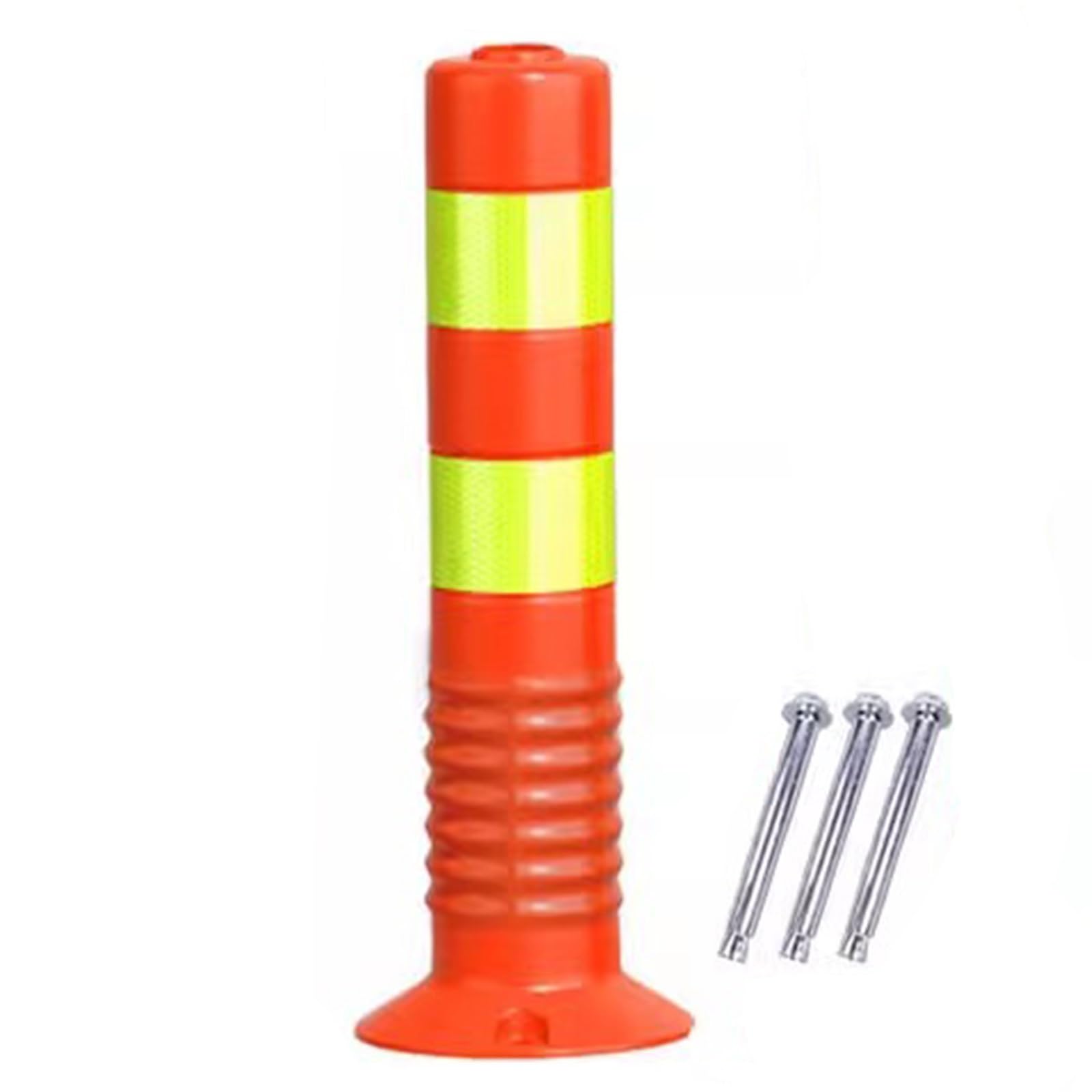 Coni stradali, Paletti delimitazione 45cm di Altezza Palo Delimitatore di Traffico, Rosso Dissuasore Visivo Notturno per Passi Carrabili Strade Garage Cantiere Parcheggio, Resistente Agli Urti Coni di