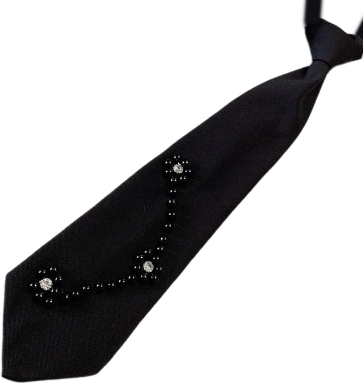 Pearl Neckties Pre Tied Neck Tie For Uniform Necktie Suits Simple Lazy Person Student Boys Elegant Dinners Tie School Neckties Girls Necktie For Boys