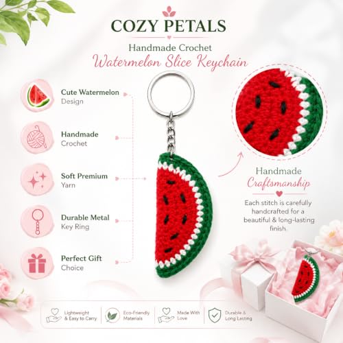 Image of Handmade Crochet Keychain Flower Design
